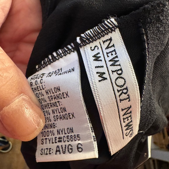 Newport News Black One Piece Swimsuit - Picture 5 of 7